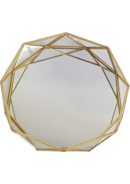 Parfüm Tepsi Aynası Vanity Tepsi Dekoratif Ev Banyo Masa Tealight Tutucu L 24.5X24.5X4.5CM fırsatları