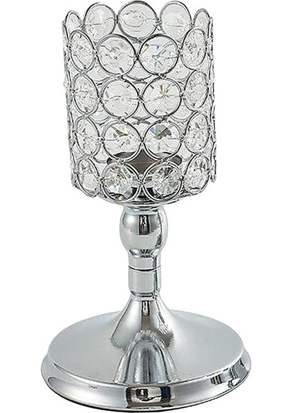 Crystal Tealight Mum Tutucular Düğün Masa Merkez Parçası Ev Dekor