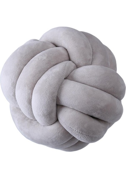 Yumuşak Konforlu Düğüm Yastığı Çocuk Hediye/ Araba Süsleme Dia 8.6 "gri(Yurt Dışından)