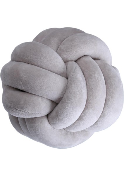 Yumuşak Konforlu Düğüm Yastığı Çocuk Hediye/ Araba Süsleme Dia 8.6 "gri(Yurt Dışından)