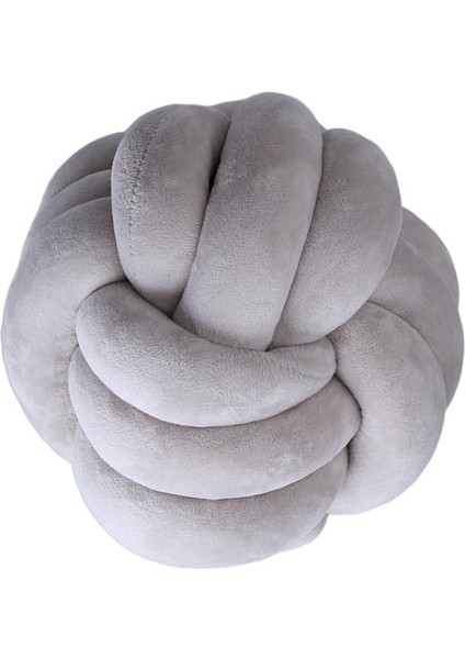 Yumuşak Konforlu Düğüm Yastığı Çocuk Hediye/ Araba Süsleme Dia 8.6 "gri(Yurt Dışından)