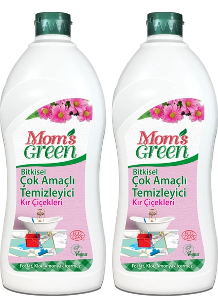 Mom's Green 2'li Set Bitkisel Çok Amaçlı Temizleyici Kır Çiçekleri 