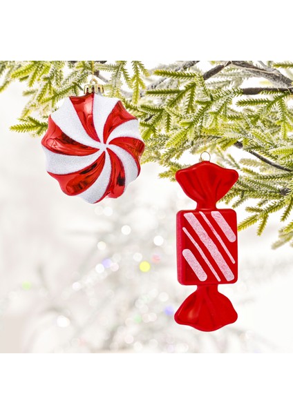 New Year Yeni Yıl Cany Pleasure 4 Parça Ağaç Süsü Seti