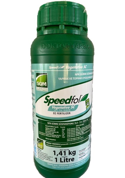 Speedfol Vegetative Sc Yaprak Gübresi 1 Litre, 1.41 kg