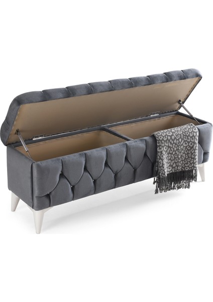 Sandıklı Puf Bench Puf 140 cm  gri  A+ Kalite