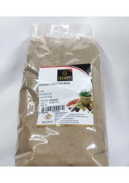 Doğaldan Öğütülmüş Ravent Kökü 100 gr