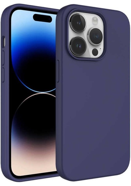 Apple iPhone 14 Pro Max Kılıf Sıvı Teknolojili Silinebilir Kamera Çıkıntılı Lansman Sert Silikon