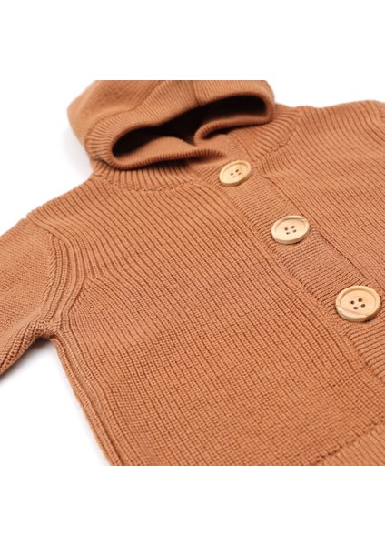 Kahverengi Bebek ve Çocuk Kapüşonlu Hırka 4-6 Yaş modelleri