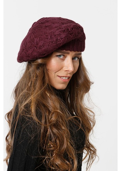 Ressam Model Örgülü Triko Kışlık Kadın Renkli Bere Örgülü Ressam Şapka