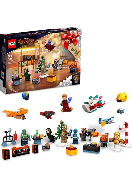 LEGO® Marvel Studios Galaksinin Koruyucuları Yılbaşı Takvimi 76231 - 6 Yaş ve Üzeri Çocuklar için Oyuncak Yapım Seti ve Minifigürler (268 Parça)