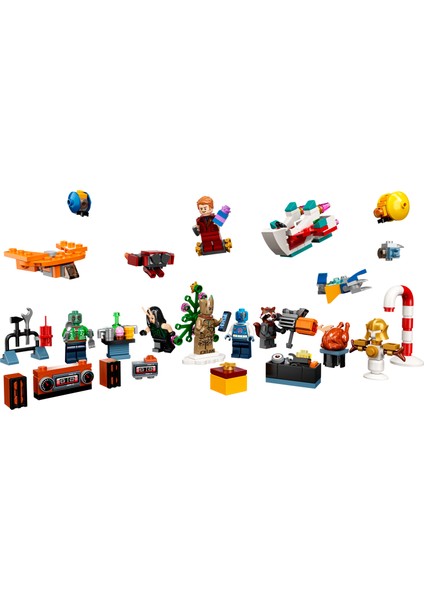 LEGO® Marvel Studios Galaksinin Koruyucuları Yılbaşı Takvimi 76231 - 6 Yaş ve Üzeri Çocuklar için Oyuncak Yapım Seti ve Minifigürler (268 Parça)