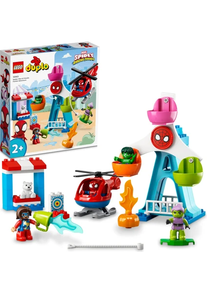 DUPLO® Marvel Örümcek Adam ve Arkadaşları: Lunapark Macerası 10963 - 2 Yaş ve Üzeri Çocuklar için Süper Kahraman Oyuncak Yapım Seti (41 Parça)