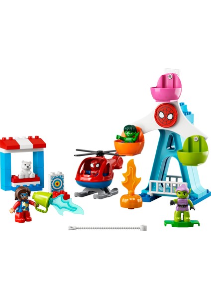 DUPLO® Marvel Örümcek Adam ve Arkadaşları: Lunapark Macerası 10963 - 2 Yaş ve Üzeri Çocuklar için Süper Kahraman Oyuncak Yapım Seti (41 Parça)