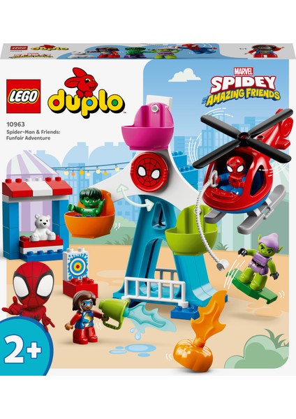 DUPLO® Marvel Örümcek Adam ve Arkadaşları: Lunapark Macerası 10963 - 2 Yaş ve Üzeri Çocuklar için Süper Kahraman Oyuncak Yapım Seti (41 Parça)