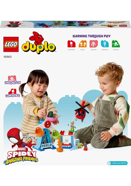 DUPLO® Marvel Örümcek Adam ve Arkadaşları: Lunapark Macerası 10963 - 2 Yaş ve Üzeri Çocuklar için Süper Kahraman Oyuncak Yapım Seti (41 Parça)