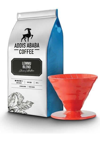 Addis Ababa Coffee Lemmu Filtre Kahve 225GR & V60 Dripper