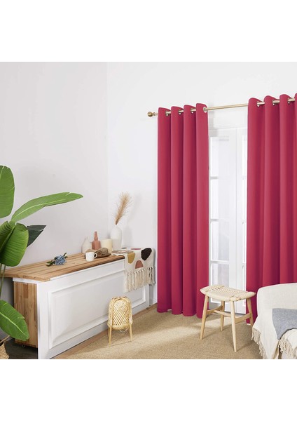 Kadife Görünümlü Fonluk Kuş Gözlü Dikim - Rustik Kullanımına Uygun - Halkalı Perde fiyatları