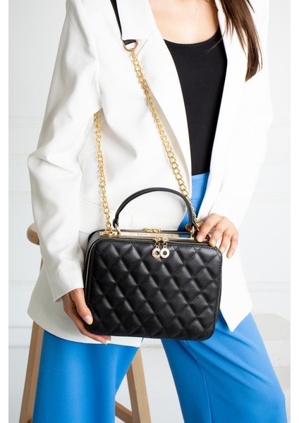 Afra Siyah Nova Kadın Omuz Çanta 19X25 Ebat