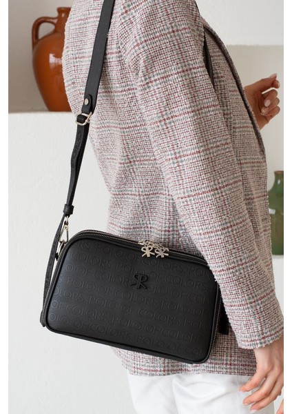 Lili Ortaboy Üç Gözlü Siyah Kadın Omuz Çanta