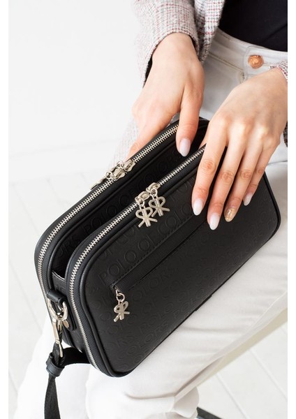 Lili Ortaboy Üç Gözlü Siyah Kadın Omuz Çanta modelleri