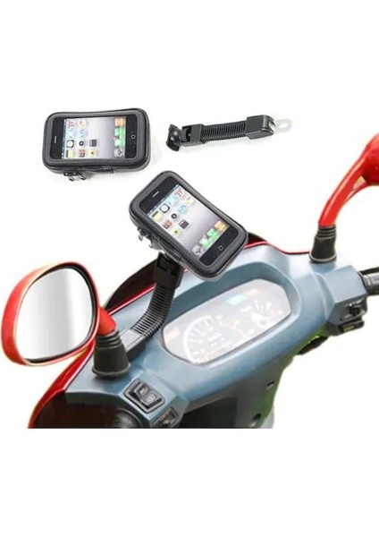 Motosiklet Bisiklet Su Geçirmez Telefon Tutucu Çanta Gidon Uyumlu fırsatları