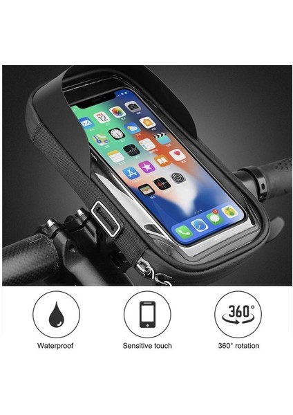 Motosiklet Bisiklet Su Geçirmez Telefon Tutucu Çanta Gidon Uyumlu indirimleri