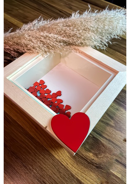 Sevgililer Günü Valentine's Day Derinlikli Çerçeve Sevgiliye Özel Hediye Dekoratif Kasalı Kutu indirimleri