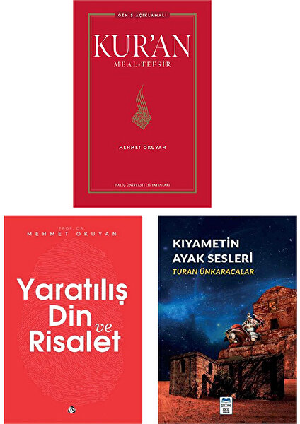 Kur’an Meal Tefsir Geniş Açıklamalı / Yaratılış Din ve Risalet / Kıyametin Ayak Sesleri (3 Kitap Set)