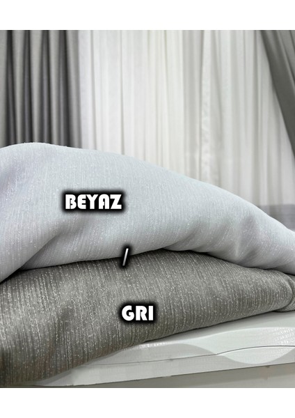 Ilkbir Kar Beyaz Şantuk Keten Ev Perdesi 1/3 Sık Orjinal Boru Pileli