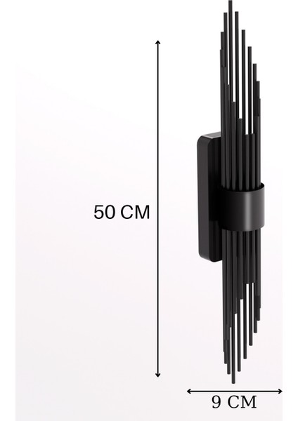 DZ-1088- Duvar Aplikleri, Siyah Aplik Aydınlatma LED Duvar Lambası