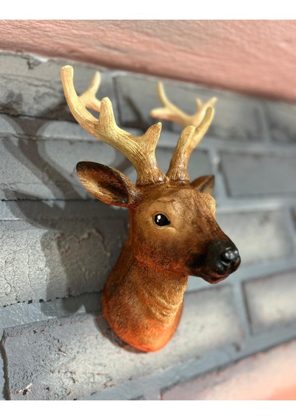 Duvar Geyik Büst Heykel Yılbaşı Yeni Yıl