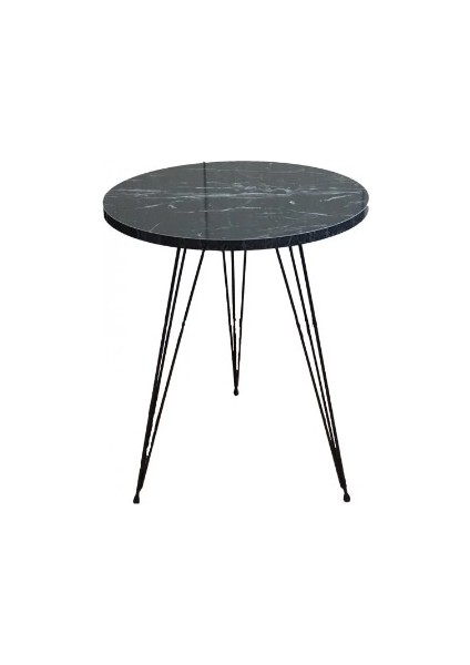 Sadeceonda Fiskos Sehpa Metal Ayaklı Siyah