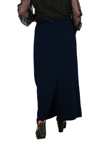 Uzun Büyük Beden Battal Yırtmaçlı Astarlı Krep Anne Eteği fiyatları