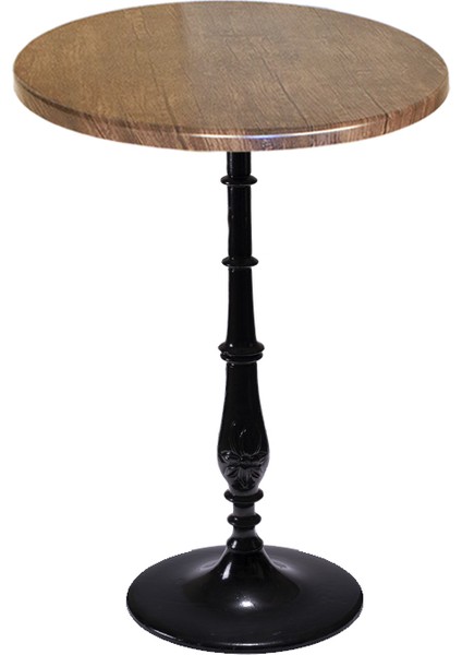 Bistro Döküm Masa (ÇIPA-6006 Werzalit Yuvarlak Q60) - Antik Dark