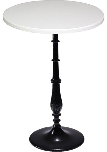 Bistro Döküm Masa (ÇIPA-6006 Werzalit Yuvarlak Q60) - Beyaz
