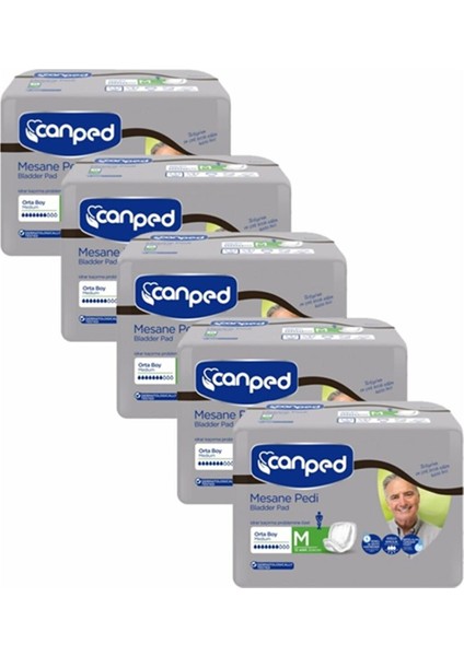 Mesane Pedi Orta M Erkek 12'li x 5 Adet