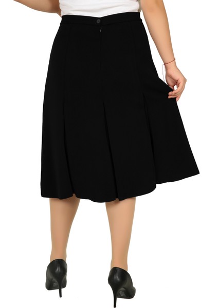 Kısa Büyük Beden Fişekli Astarlı Krep Kloş Anne Eteği fiyatları