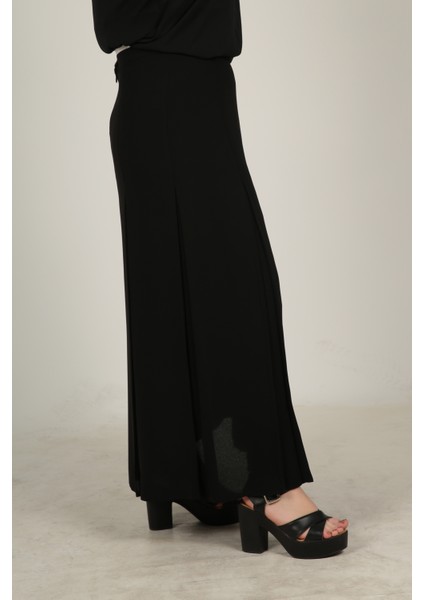 Tesettür Büyük Beden Battal Fişekli Astarlı Kloş Krep Anne Eteği modelleri