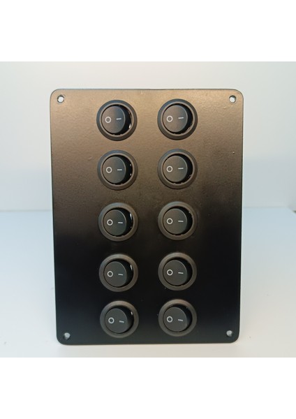 HT Marin Switch Panel 10'lu, Beyaz Düğmeli