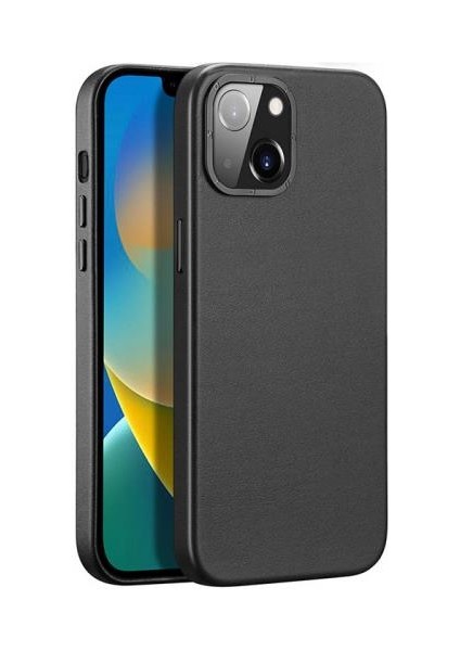 Polham Deri Dokulu Business iPhone 14 Plus 6.7 Kılıf, Magsafe Uyumlu,ultra Şık,kamera Koruyucu Kılıf