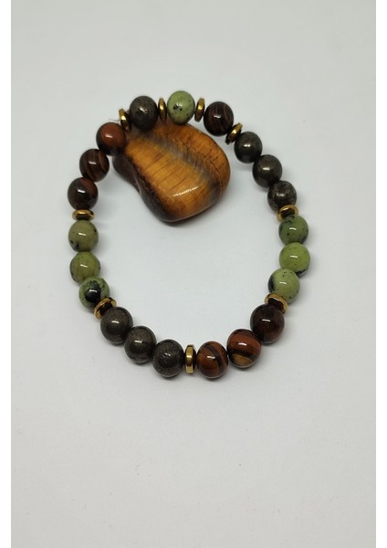 Yeşim, Pirit, Kaplangözü, Hematit Doğaltaş Bileklik