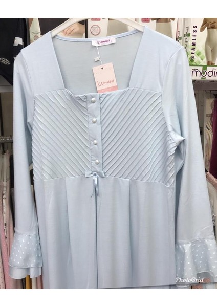 2106 Mavi Hamile Lohusa Pijama Takımı