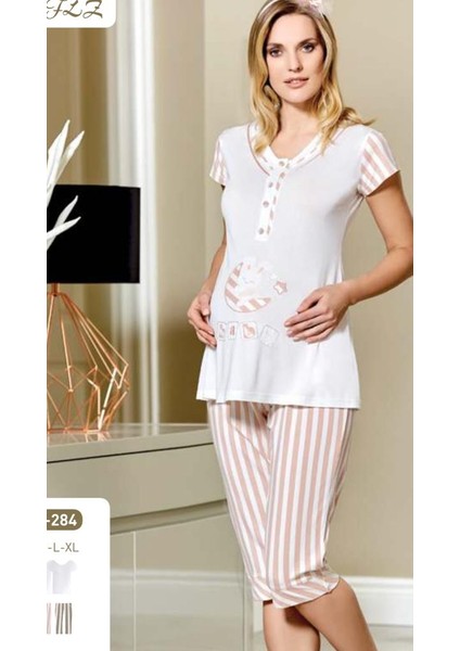 24-284 Yeni Sezon Hamile Lohusa Spor Kapri Pijama Takımı
