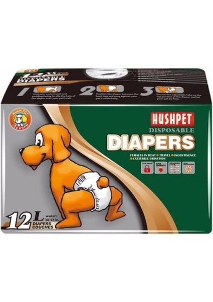Köpek Alt Tuvalet Bezi 12 Adet L