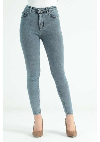 Kadın Kot Kar Yıkama Pantolon 1451