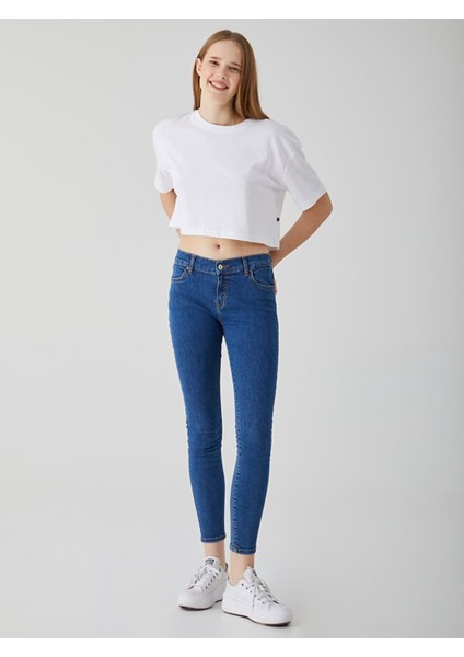 Kadın Lonıa Tall Normal Bel Dar Paça Super Skınny Jean Pantolon