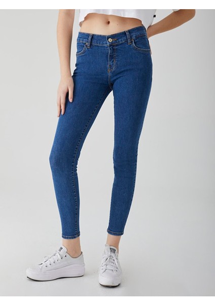 Kadın Lonıa Tall Normal Bel Dar Paça Super Skınny Jean Pantolon