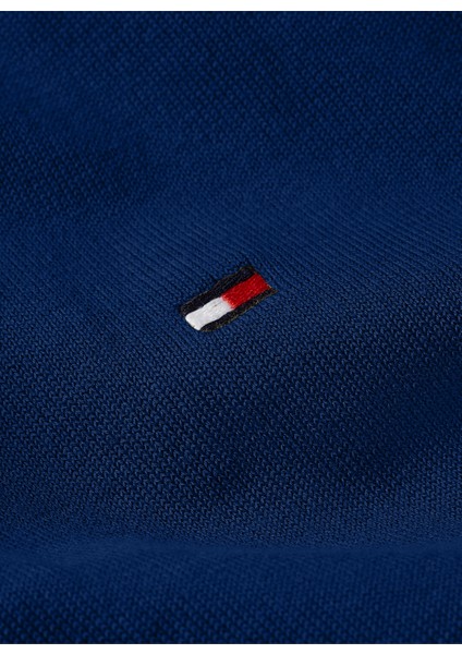 Tommy Hilfiger Fermuarlı Yaka Mavi Erkek Kazak MW0MW22747DW5