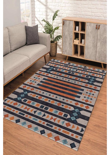 Dijital Kaymaz Taban Yıkanabilir Renkli Salon Halısı Mutfak Halısı Yolluk Nd-Sd-1115