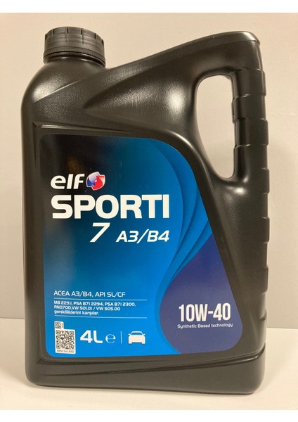 Sporti 7 A3-B4 10W-40 Motor Yağı 4 Litre (Üretim Yılı: 2022)